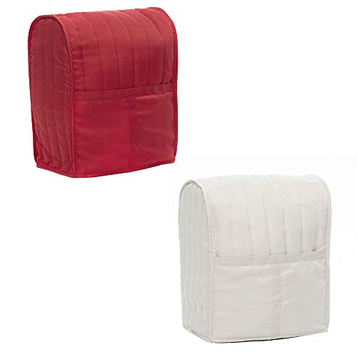 Kitchen Mixer Cover, Hanhan Leather Stand Mixer Cover Organizer Bag Gadget Tool with Diamond Collection for Kitchen Mixer to Keep Clean and Safe (Red)