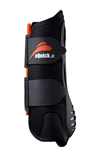 eQuick eKur Front Tendon Boot la protection noire d'excellence