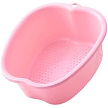 Large Foot Bath Tub Basin Bucket Soak Feet Pedicure Massage Pink