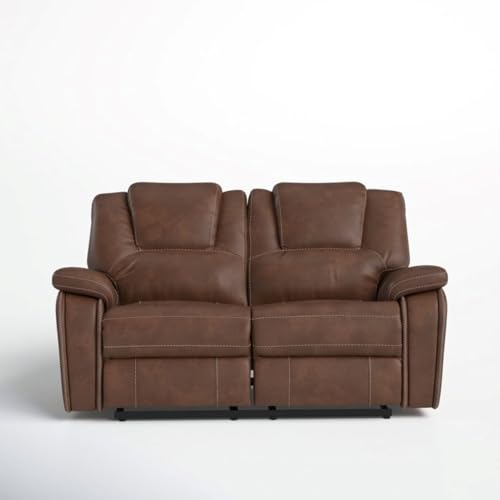 Image of Torque - Alfex 2 Seater Leatherette Manual Recliner | Recliner Sofa /Chair for Living Room, Bedroom, Office | 1 Year Warranty - Brown