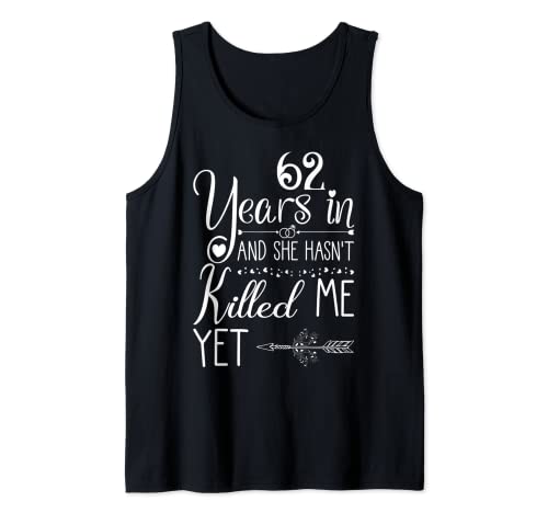 62nd Wedding Anniversary for Him Couple 62 Years of Marriage Camiseta sin Mangas