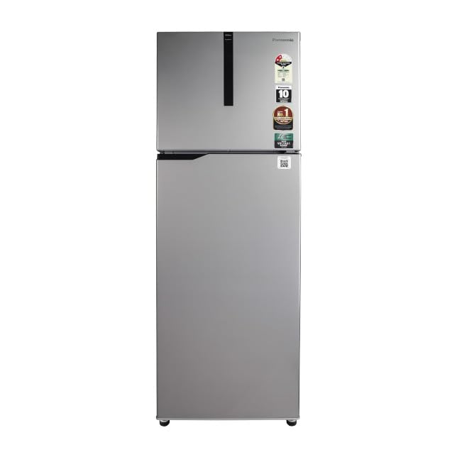 Image of Panasonic 338 L 2 StarAI Econavi 6-Stage Smart Inverter Compressor Frost-Free Double Door Refrigerator (NR-TG352BVHN, Shining Silver, Jumbo Vegetable Basket,Ag Clean 2023 Model, Net Capacity 308L)