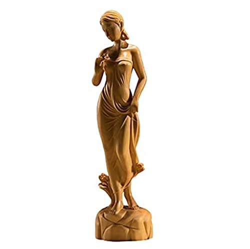 Statue Bouddha sculpture buis decoration bois figurines de salon