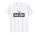 Womens Letter Print I'm Just a Girl Shirt Womens T-Shirt