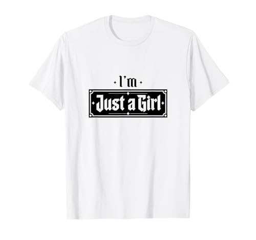 Womens Letter Print I'm Just a Girl Shirt Womens T-Shirt