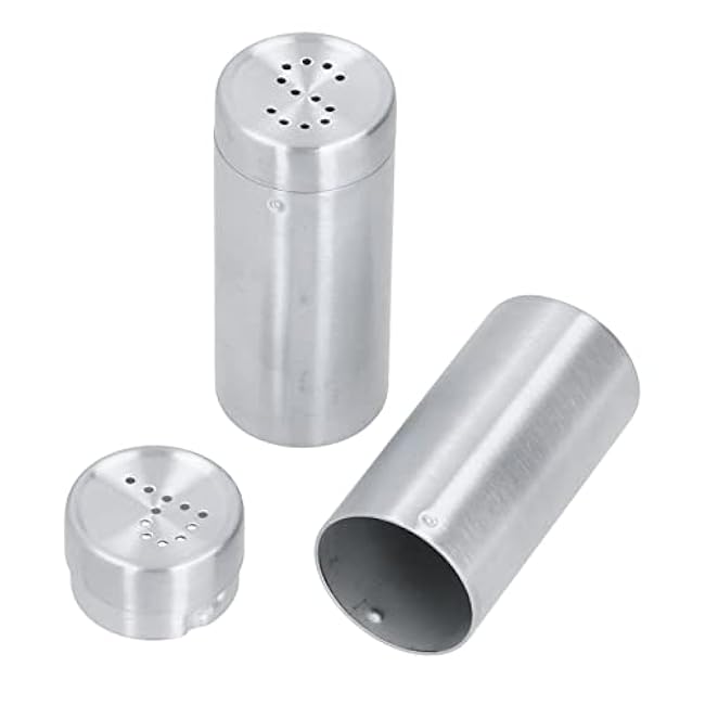 Stainless Steel Jar Salt Shaker Kitchen Tool Seasoning Container for Cooking (Stainless Steel Original Color (SP Two))