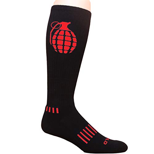 Black and Red The Ultimate Grenade Fitness Knee-High Socks