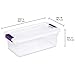 Sterilite 6 Qt ClearView Latch Storage Box, Stackable Bin with Latching Lid, Plastic Container to Organize Shoes in Closet, Clear Base, Lid, 12-Pack