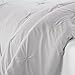 SERTA Simply Clean Ultra Soft 3 Piece Hypoallergenic Stain Resistant Pleated Duvet Cover Set, Full/Queen, Grey