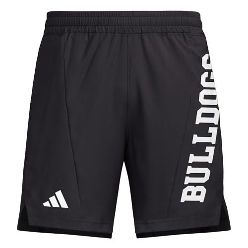 adidas Men's D4T Woven Mississippi State University Shorts, Black/White/Mississippi State University, 3X-Large/9" Inseam