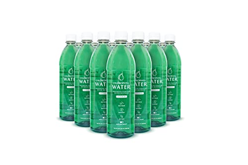 Chlorophyll Water® (Case of 12): Plant Based Purified Mountain Spring Water with Liquid Chlorophyll & Vitamins for Antioxidants, Detox, Immune Booster, Skincare, Energy, Vitamins A, B12, C & D