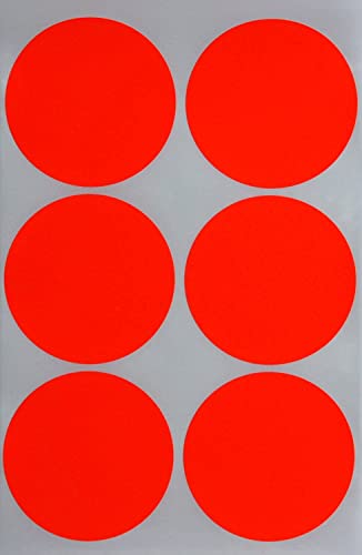 Image of True-Ally 400 piece Orange Color 50mm (2 Inch) Round Dot Sticker Self Adhesive Labels Writable Surface for Kids Activity, File Classification, Calendar Planner (Orange Color)