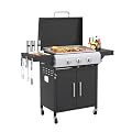 VICLLAC 3-Burner Propane Gas Grill 36,000 BTU Stainless Steel BBQ Grill with Enameled Cast Iron Grates, 402 sq. in. Cooking Space & Easy Clean Design, for Backyard?Garden Versatile Grilling