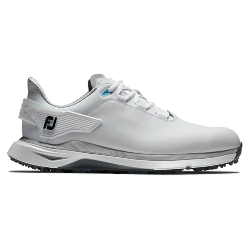 FootJoy Men's Pro/SLX Golf Shoe White/White/Grey, 9 UK Wide