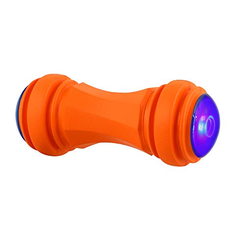 Pet Brands Astrodog - Giocattoli interattivi resistenti resistenti per cani di grossa taglia, EVA e TPR Shuttle LED giocattolo per cani all'aperto