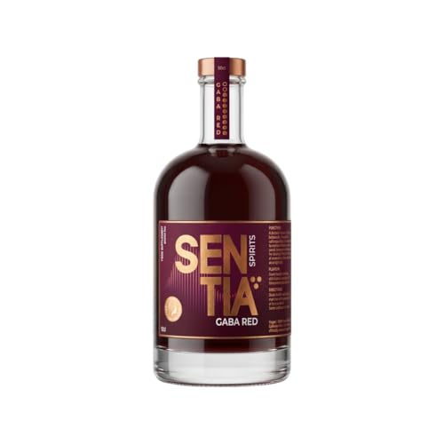 Sentia Spirits Gaba Red Botanical Alcohol Free Drinks Natural Plant taste Berries taste Vegan Gluten Free and GM Free 50cl - Sentia Drink Perfect for Mocktails mix with tonic or soda