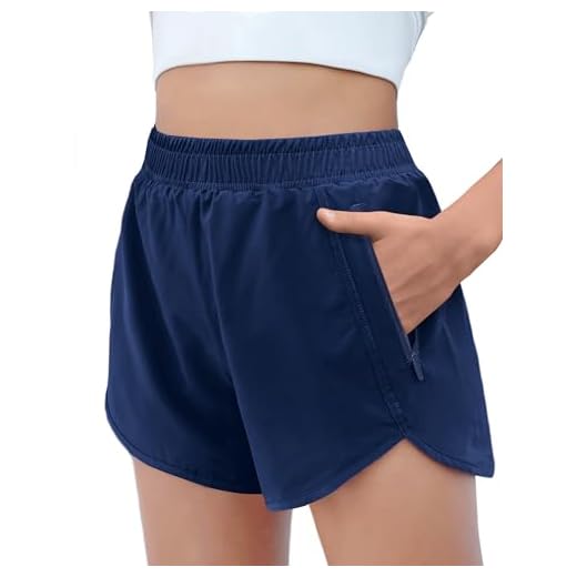 Arshiner Shorts D'éTé pour Enfant Bleu Marine Shorts De Sport pour Fille Course à Pied De Cyclisme Pantalon De Sport Pantalon Chaud De Loisirs avec Doublure en Maille 11-12 Ans