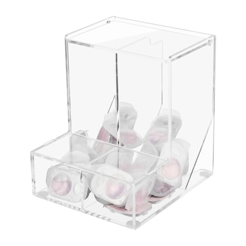 Beautyflier Disposable Daily Contact Lens Dispenser Desktop and Wall Mounted 2 IN 1- Universal for All Brands Dispenser Organizer & Storage for Contact Lenses Cosmetic Contact lenses (Clear)