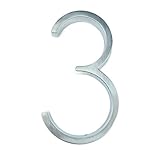 -Anti-óxido y duradera! HongBin- Número de puerta de la casa, 12 cm Casa de plata signo de número, Dash raya vertical Números Señalización Inicio Dirección de puerta exterior, # 0-9 letras del alfabeto 5 pulgadas, , Accesori