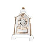 Ornement d'horloge de table rétro : convient pour une mini maison, une superbe décoration pour votre mini maison, créant des scènes de vie colorées, modèle d'horloge à pendule de simulation