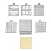 Zerodis Sticky Note Stencil and Holder Self Stick Notes Practical Sticky Dispenser with 5 Stencil Compatible with All 3x3 Inch for Office Home School Supplies (Gray)