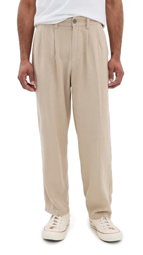 OBEY Men's Fubar Linen Pleated Pants