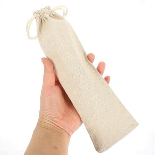 Bolsa de vajilla de algodón beige para proteger tus cubiertos limpios en cualquier lugar 5