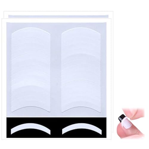 TSUOUKL 30 Pegatinas Manicura Francesa,Paquetes de Pegatinas de Uñas Francesas,Adecuado para los Amantes de las Uñas Pegatinas de Uñas de Bricolaje