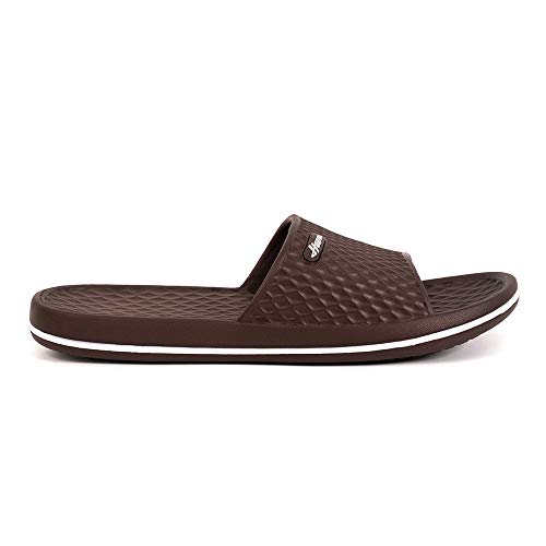 Image of FUNKYMONKEY Men's Shower Slides - Non Slip Quick Drying Sandals for Men - Lightweight Pool Beach Bathroom Slippers Indoor Outdoor