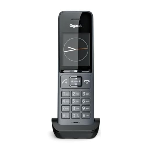 Gigaset COMFORT 520HX – DECT-Mobilteil mit Ladeschale – Schnurloses Telefon für Router und DECT-Basis, titanium-schwarz [Kompatibel in DE, IT, FR, NL, BE, CHE, AUT] [Ohne Basis]