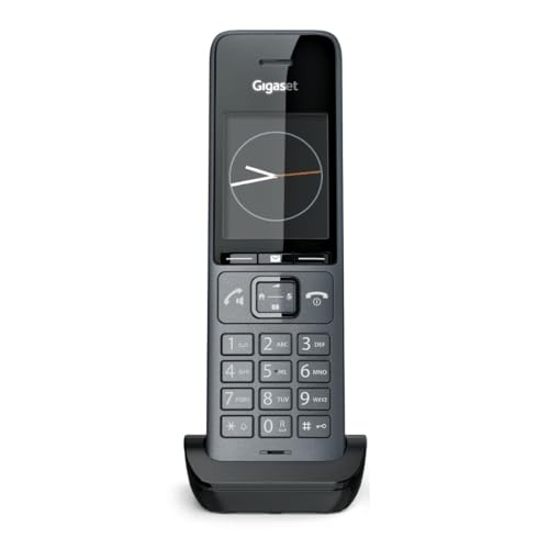 Gigaset COMFORT 520HX – DECT-Mobilteil mit Ladeschale – Elegantes Schnurloses Telefon für Router und DECT-Basis – Fritzbox-kompatibel, beste Audioqualität mit Freisprechfunktion, titanium-schwarz