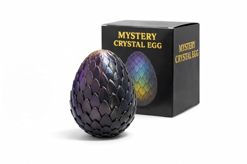 Image of PST 3D Printed Mystery Crystal Dragon Egg | Surprise Articulated Baby Dragon Inside | Fidget Toy & Fantasy Collectible | Unique Gift for Dragon Fans | Ages 8+ | Made in India