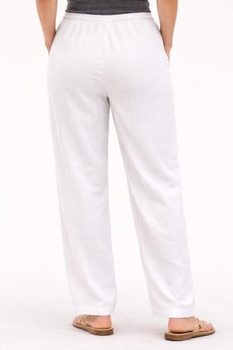Image of Women Drawstring Waist Pants Casual Fit |Solid Pattern | Bottom Wear