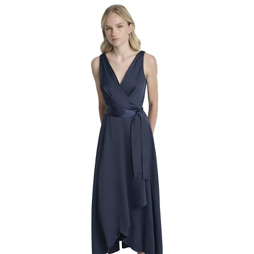 DKNY Women's Sleeveless Surplice Tie Fit & Flare Midi Dress2