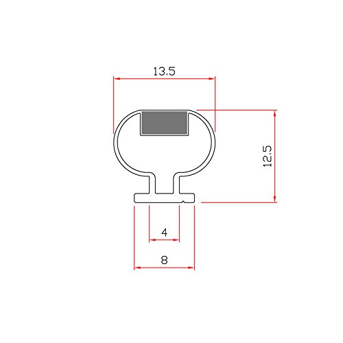 Ricambi & Box Doccia Guarnizione Magnetica per Box Doccia Bianca 200 cm