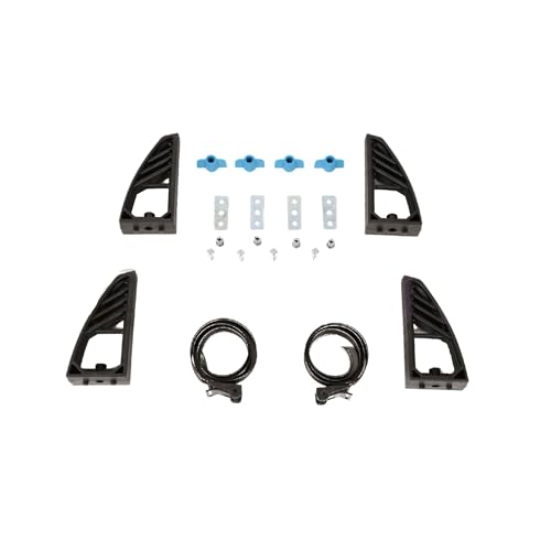 Axenture Adjustable Load Stops Mount for Roof Rack Cross Bars (4-Pack with 4 Straps) Roof Rack Accessories, Load Stoppers for Ladder, Canoe, Wood, Ski, Snowboard, Kayak- Fits T-Track Roof Racks Black