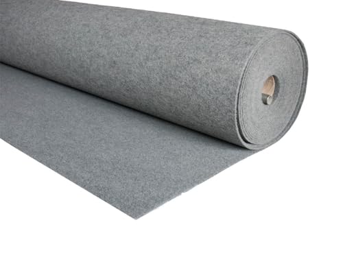 Moqueta de Fieltro | Moqueta para Eventos Fiestas Hogar | Grosor óptimo | Venta por metros | 200cm de ancho - color gris