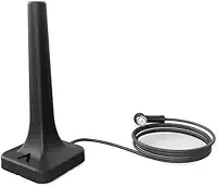 Aquário DTV-200 - Antena Digital Interna Quadrada com Cabo 2,5 metros, Preto