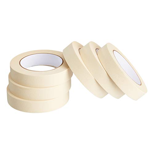 Image of Amazon Basics Masking Tape - 6 Rolls .94 Inch x 170 Feet, Pack of 8, Beige