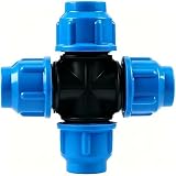 für PE Rohr Kreuzverbinder 4-Wege Kupplung 20-63mm Wasserrohr Splitter