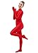 Ensnovo Womens One Piece Unitard Full Body Suit Spandex Skin Tights Red,M