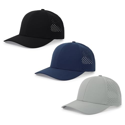 Image of Quick Dry Baseball Cap Curved Brim Mesh Snapback Hat for Men Women