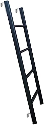 HWLL Bunk Bed Ladder 45 in / 50 in / 55 in / 59 in , RV Car Boat Loft Step Ladder, Metal Adjustable Twin Bed Bunk Ladder for Home/Dorm/Appartments, Load 150 kg / 330 lbs, Black, 140cm/55 in