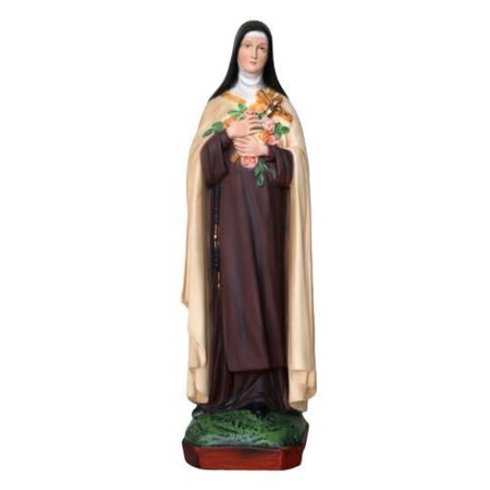 Generico ArteSacraCaravaggio Statua di Santa Teresa, in resina cm 50 (19,68 inches), per interni ed esterni, decorata a mano, produzione artigianale italiana