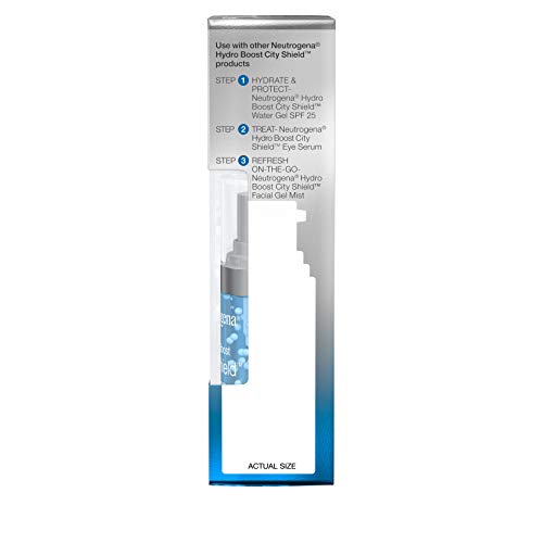 Neutrogena Hydro Boost City Shield Hydrating Eye Serum With Hyaluronic Acid, Antioxidants, And Multivitamin Capsules For Pollution Stressed Skin, Oil-Free And Non-Comedogenic,.47 Fl. Oz #TOP6