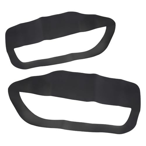 PIT66 2Pcs Door Panel Insert Cards Cover, Compatible With Ford Mustang 2005-2009, Black Leather, Left Driver & Right Passenger Side