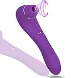 🌹 10*10 modos de masaje. Masajeador eléctrico de silicona, Ŝạtisfyęr Pro 5 sùcciønadør de Clîťoris Femènịnô 10*10 Modos,masajea la espalda y las pantorrillas para aliviar el dolor muscular,USB recargable,100% impermeable(5)