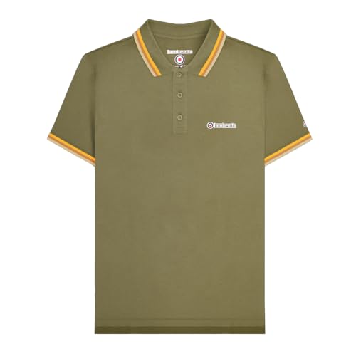 Polo Lambretta Mens Tipped haut mode homme manches courtes coton