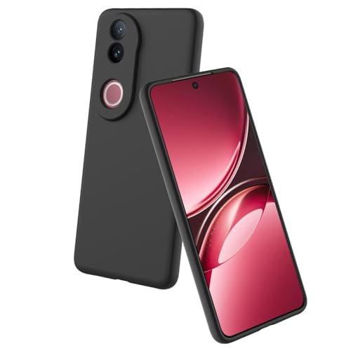 Image of Back Cover for Vivo V50 5G / V50e 5G / T4R 5G | Full Camera Protection | Premium Liquid Silicon Case | Flexible Bumper Case for Vivo V50 5G / V50e 5G / T4R 5G / iQOO Z10R 5G (Black)
