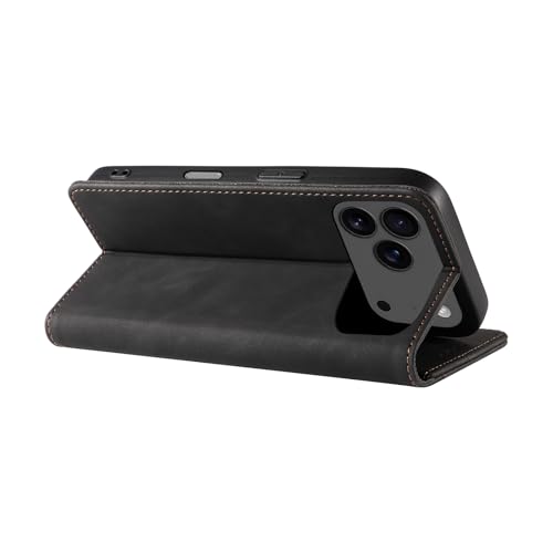 Étui portefeuille iPhone 17 Pro Max noir avec béquille intégrée - 4